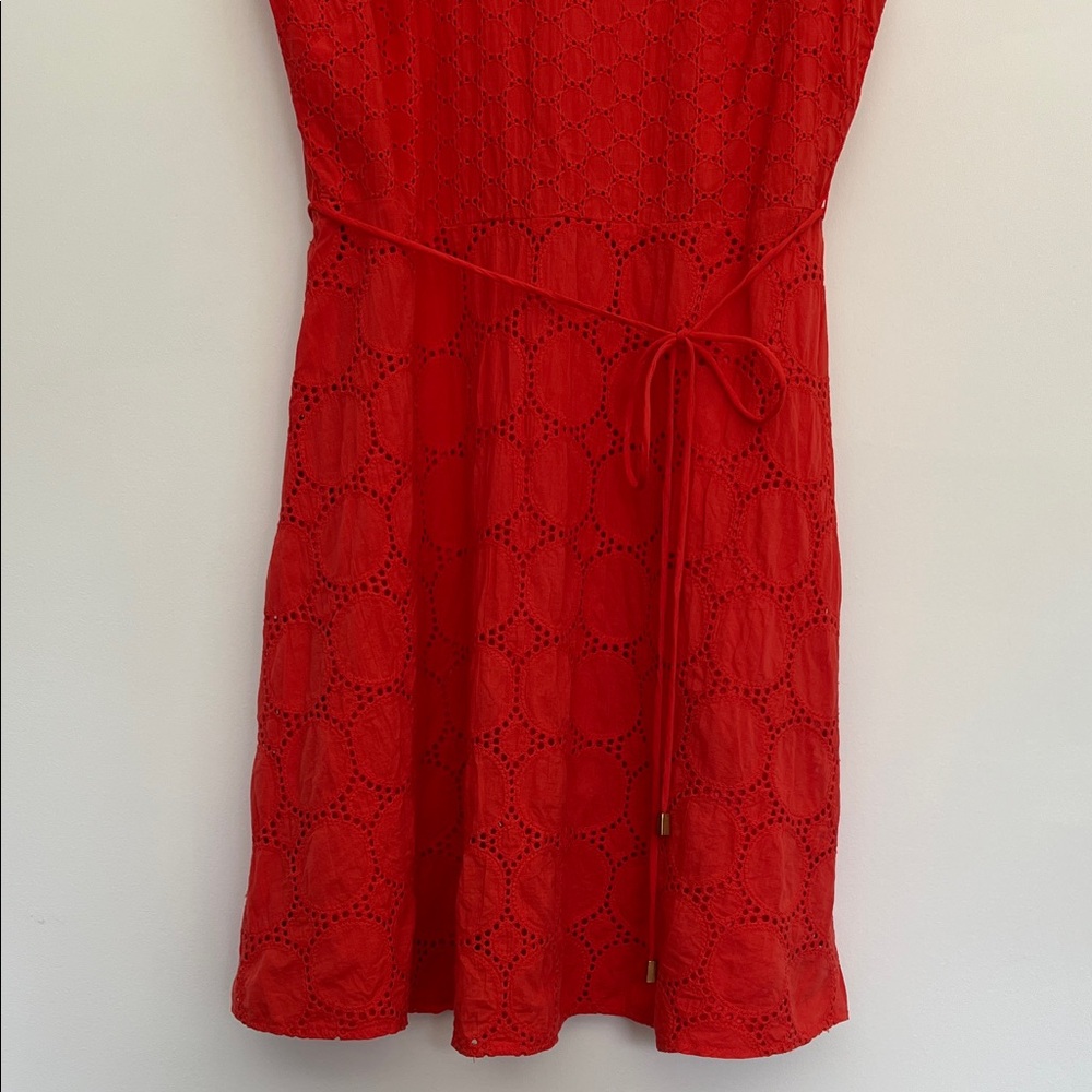 studio one ny coral eyelet fit and flare dress, size 16 - Picture 5 of 9